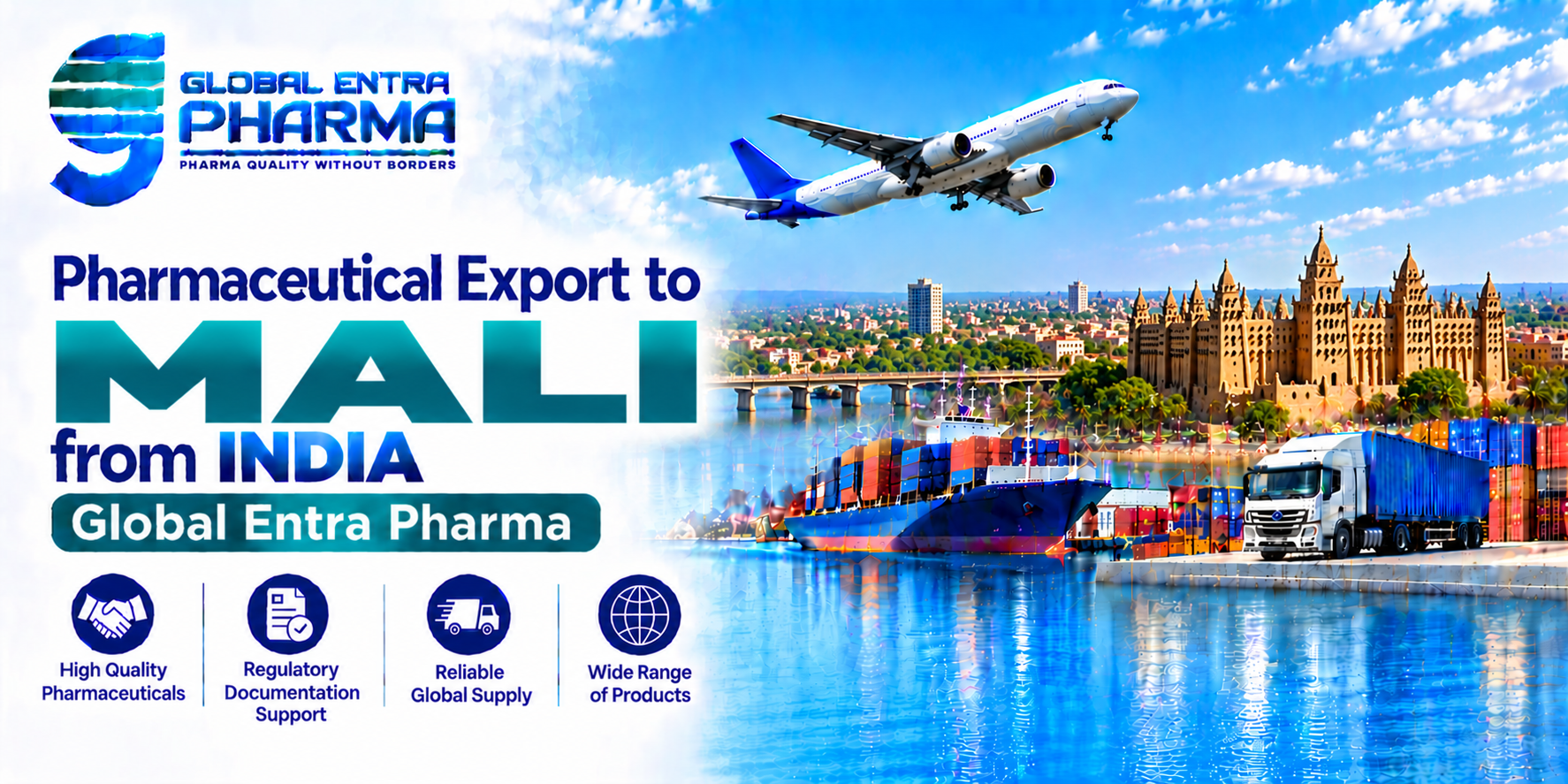 Pharmaceutical Export to Mali from India | Global Entra Pharma